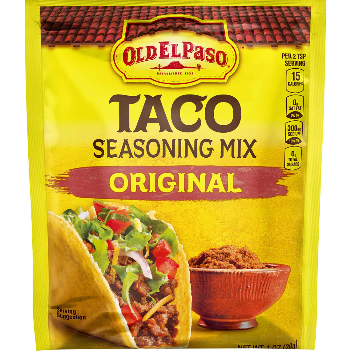 Old El Paso Taco Seasoning Mix, Original, 1 oz Packet